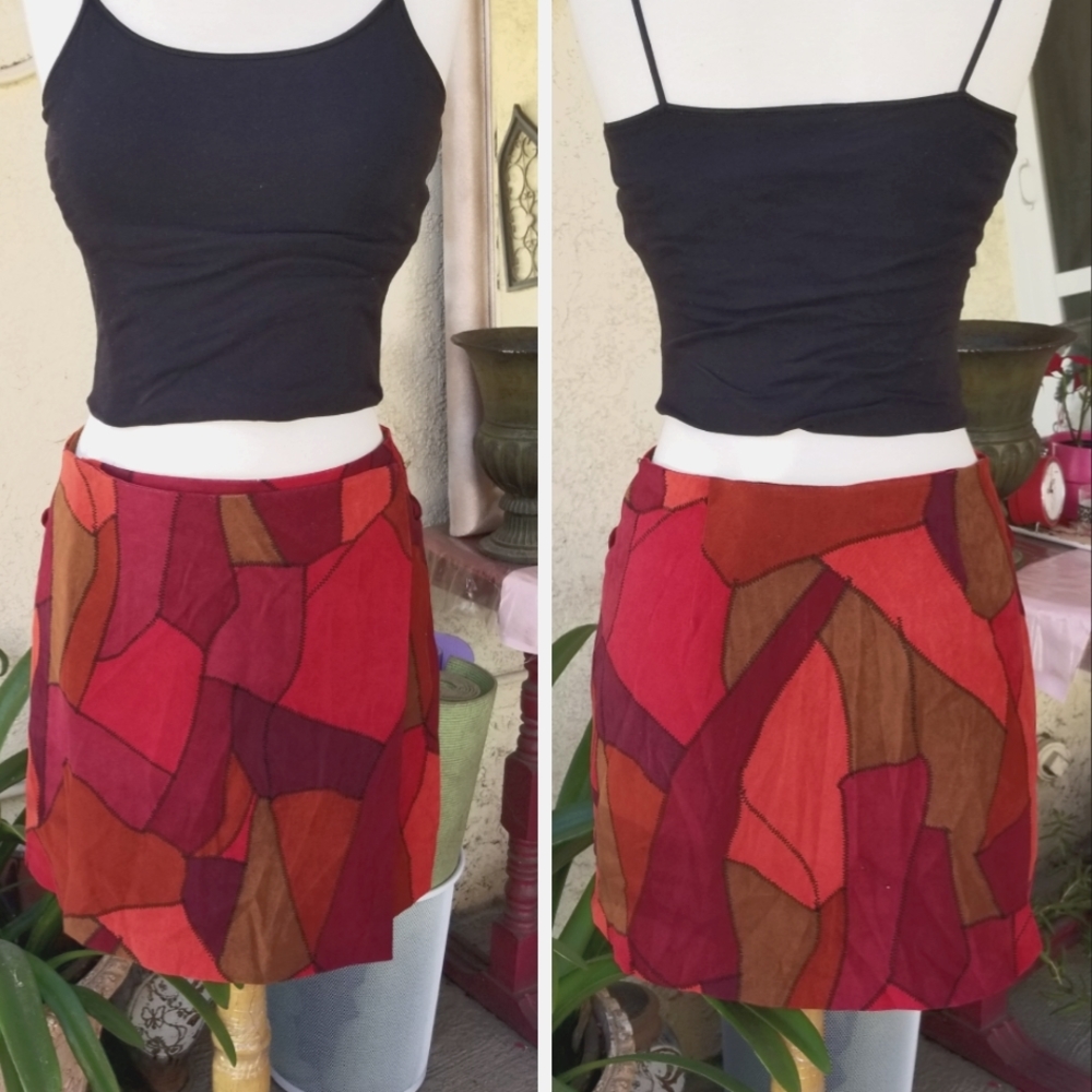 Uncivilized Abstract Wrap Skirt
